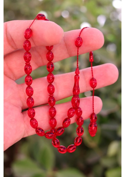 Kırmızı Arpa Kesim Özel Sistem Ateş Kehribar Tesbih 201024761