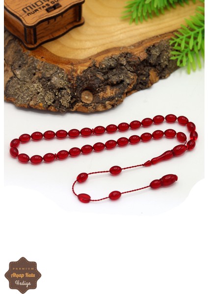 Kırmızı Arpa Kesim Özel Sistem Ateş Kehribar Tesbih 201024761 fırsatları