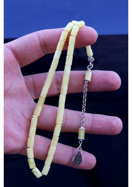 Sarı Küçük Kesme Model Damla Benzetmesi Beyrut Toz Kehribar Tesbih 8x5 mm modelleri