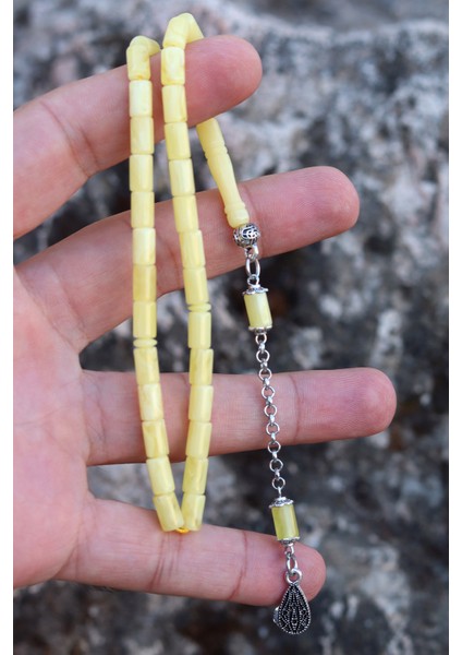 Sarı Küçük Kesme Model Damla Benzetmesi Beyrut Toz Kehribar Tesbih 8x5 mm fırsatları