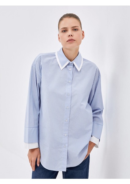 Yeni Sezon Çizgili Oversize Kadın Gömlek Tunik fiyatları