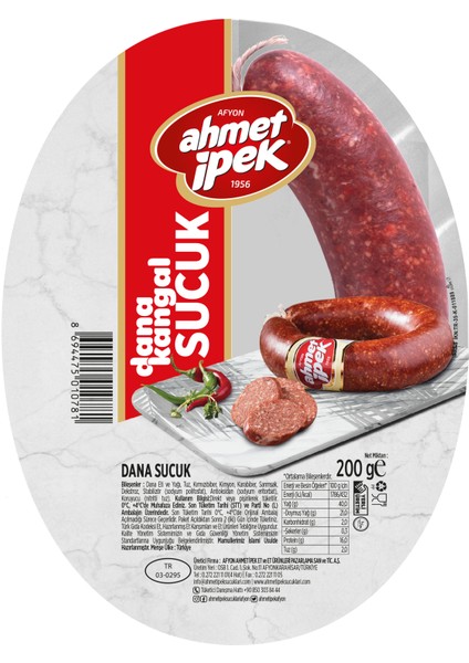 Ahmet Ipek Vakumlu Kangal Sucuk 200GR fiyatları