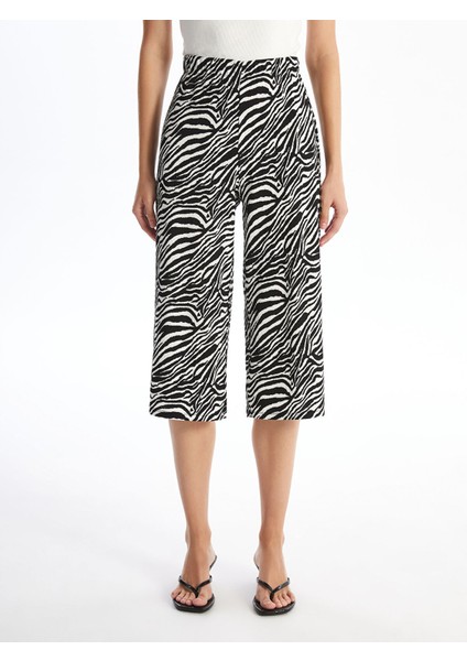 Yeni Sezon Beli Lastikli Desenli Kadın Kapri fiyatları