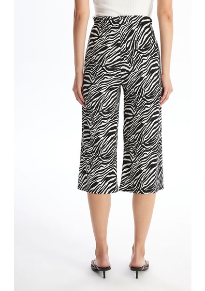 Yeni Sezon Beli Lastikli Desenli Kadın Kapri fırsatları