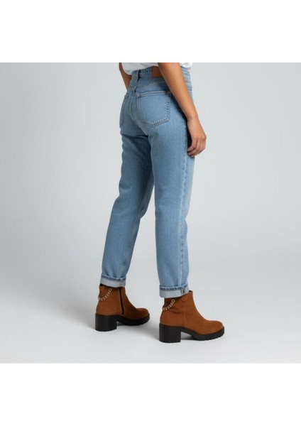 Süet Hakiki Deri Gold Zincir Detaylı Kadın Kalın Topuklu Bot fiyatları