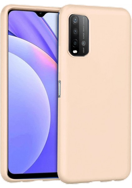 Xiaomi Redmi 9t Kılıf Nano Içi Kadife Silikon - Pudra