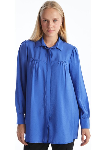 Yeni Sezon Düz Uzun Kollu Oversize Kadın Gömlek Tunik