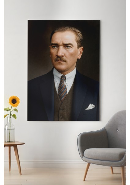 4K Ultra Yüksek Kalite Mustafa Kemal Atatürk - Kanvas Tablo K3
