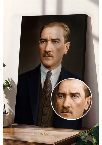4K Ultra Yüksek Kalite Mustafa Kemal Atatürk - Kanvas Tablo K3 fırsatları