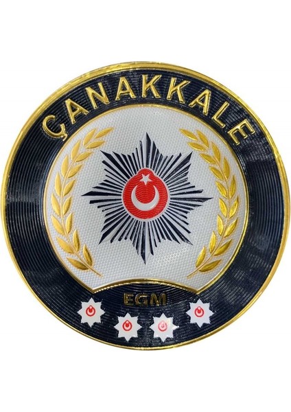Çanakkale Polis Kol Arması 3D Plastik Tpu, Yeni Tip, Cırtlı, Standart Ölçü, 1.sınıf Kalite