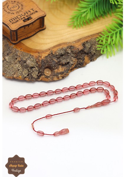 Gül Rengi Arpa Kesim Özel Sistem Ateş Kehribar Tesbih 201024764 fırsatları