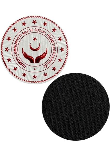Aile ve Sosyal Hizmetler Bakanlığı Gögüs Arması 7 cm 3D Plastik Tpu, Yeni Tip, Cırtlı,