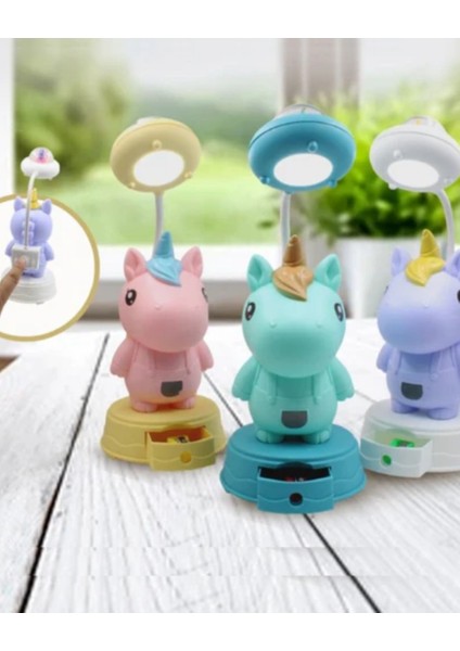 Unicorn LED Masa Lambası – Dokunmatik Gece Lambası | Çekmeceli, Esnek Boyunlu, Çocuk Odası Işık fiyatları