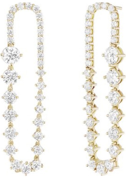 Gümüş Kristal taş detaylı sallantılı küpe 287 modelleri