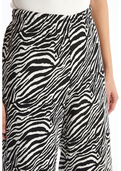 Yeni Sezon Beli Lastikli Desenli Kadın Kapri modelleri