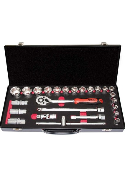 006-RC1225 25 Parça 1/2’’ Lokma Seti 12 Köşe