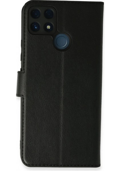 Realme C25 Kılıf Trend S Plus Kapaklı Kılıf - Siyah