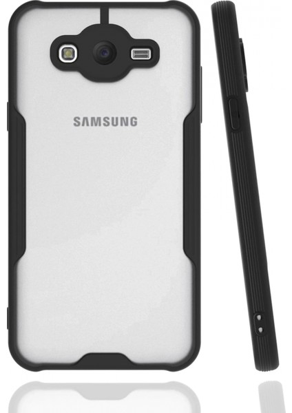Samsung Galaxy J7 Kılıf Platin Silikon - Siyah