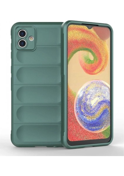 Samsung Galaxy A04E Kılıf Optimum Silikon - Koyu Yeşil