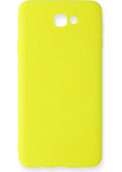 Samsung Galaxy J7 Prime Kılıf Nano Içi Kadife Silikon - Sarı