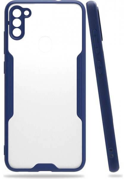 Samsung Galaxy A11 Kılıf Platin Silikon - Lacivert