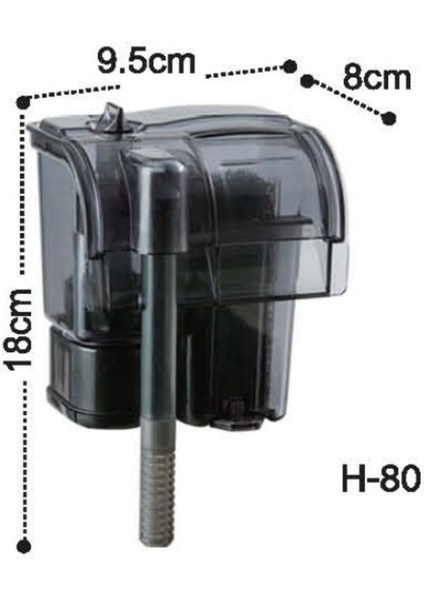 190 L/h Askılı Filtre 35 Litreye Kadar Akvaryumlar İçin Mekanik ve Biyolojik Filtrasyon fiyatları