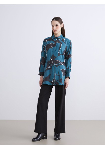 Yeni Sezon Modal Karışımlı Desenli Kadın Gömlek Tunik fiyatları