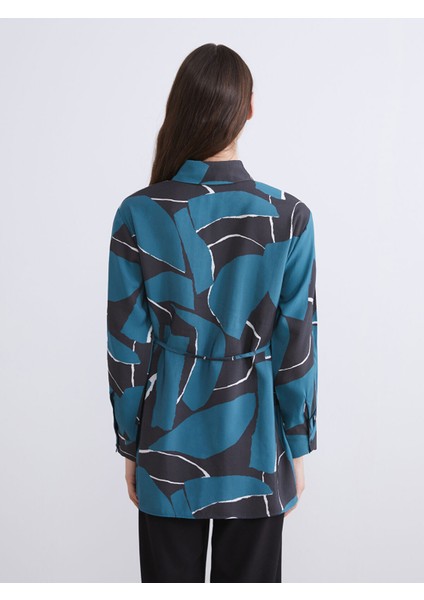 Yeni Sezon Modal Karışımlı Desenli Kadın Gömlek Tunik fırsatları