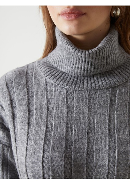 Yeni Sezon Balıkçı Yaka Kadın Triko Elbise modelleri