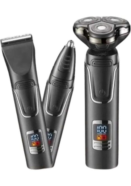 Dijital Göstergeli 3 Başlıklı Tıraş Makinesi Islak Kuru Lazer Öncesi Günlük indirimleri