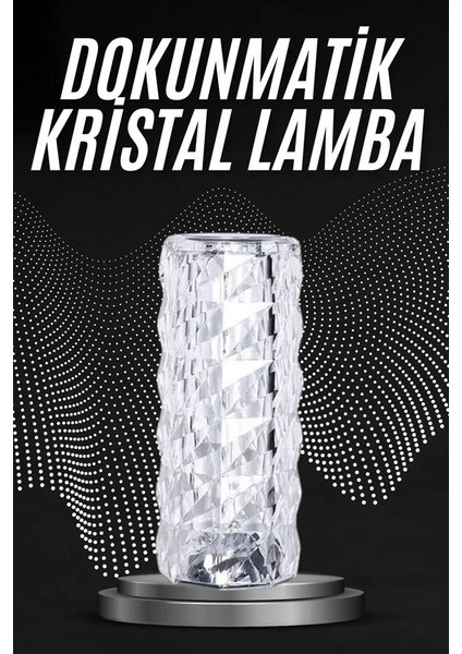 Kristal Lamba Masa Lambası Şarjlı Masa Lambası Dokunmatik Sensör USB Şarjlı fiyatları
