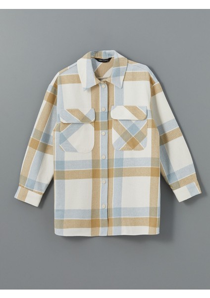 Yeni Sezon Ekose Oversize Kadın Gömlek Tunik indirimleri