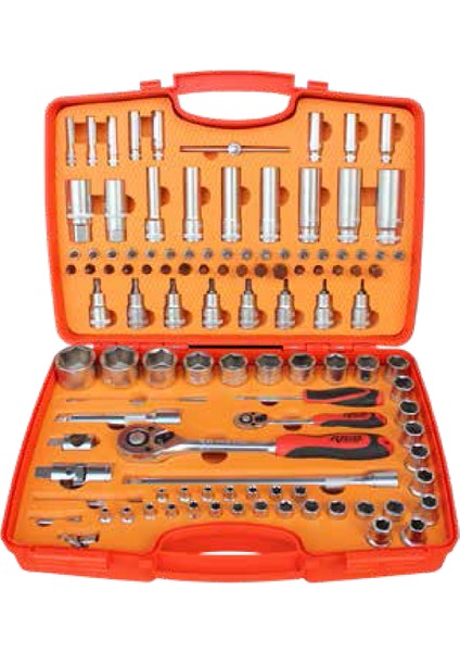 006-RC1011 110PC 1/2” & 1/4” 6 Köşe Lokma Takımı