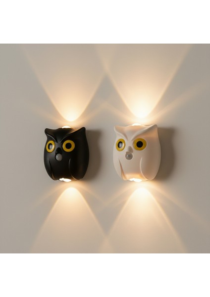 Insan Vücudu Sensörlü Baykuş Duvar Lambası Gece Lambası, Kablolama Gerektirmez, Manyetik Taban, Kısılabilir (Yurt Dışından) modelleri