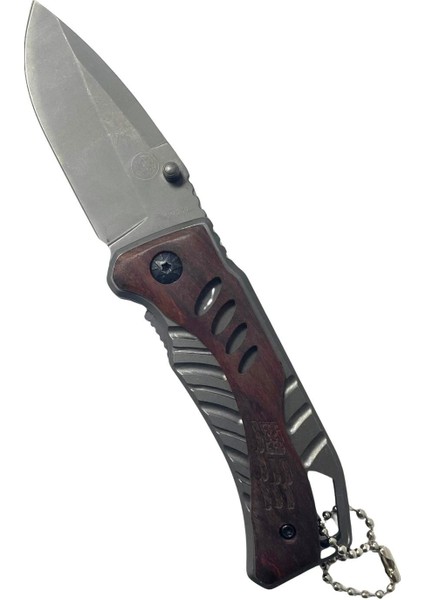 Swat Manuel Kemer Klipsli Kahverengi Mini Cep Çakısı