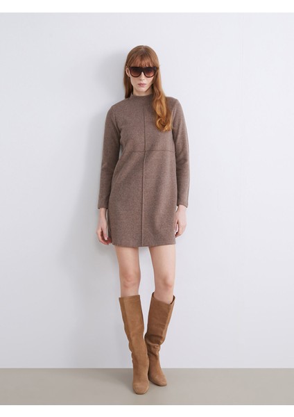 Yeni Sezon Yarım Balıkçı Yaka Mini Elbise fiyatları