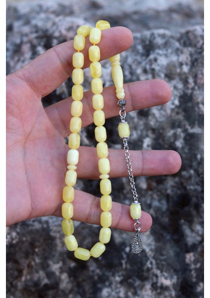 Sarı Renk Kapsül Kesim Damla Benzetmesi Beyrut Toz Kehribar Tesbih 201024770 fırsatları