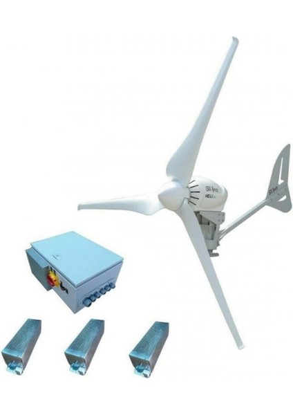 Ista breeze Set Heli 4.0 kw 48 v Rüzgar Türbini + Wind Pro Şarj Kontrol Cihazı