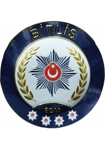 Bitlis Polis Kol Arması 3D Plastik Tpu, Yeni Tip, Cırtlı, Standart Ölçü, 1.sınıf Kalite