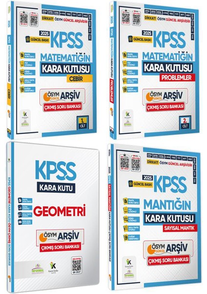 2025 KPSS Matematik – Geometri - Mantık Kara Kutusu 4’lü Altın Set