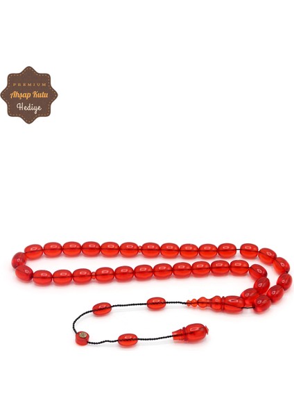Koyu Kırmızı Arpa Kesim Özel Sistem Ateş Kehribar Tesbih 201024765 fiyatları