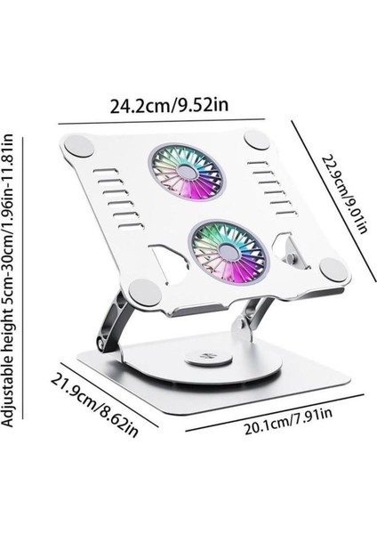 Çift Fanlı Ayarlanabilir Metal Laptop Standı (360 Derece Dönebilen) modelleri