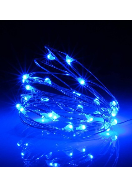 Ev Balkon ve Parti Için 3 Metre Pilli Mavi Renk Peri LED Yılbaşı Süsü Işık fırsatları