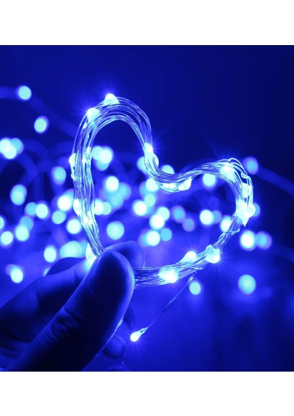 Ev Balkon ve Parti Için 3 Metre Pilli Mavi Renk Peri LED Yılbaşı Süsü Işık indirimleri