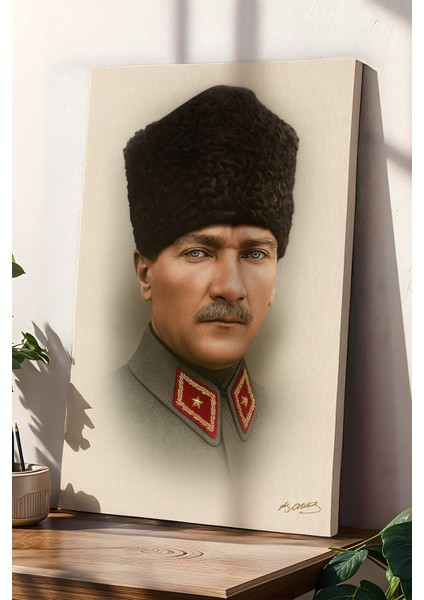 4K Ultra Yüksek Kalite Mustafa Kemal Atatürk - Kanvas Tablo K5 modelleri
