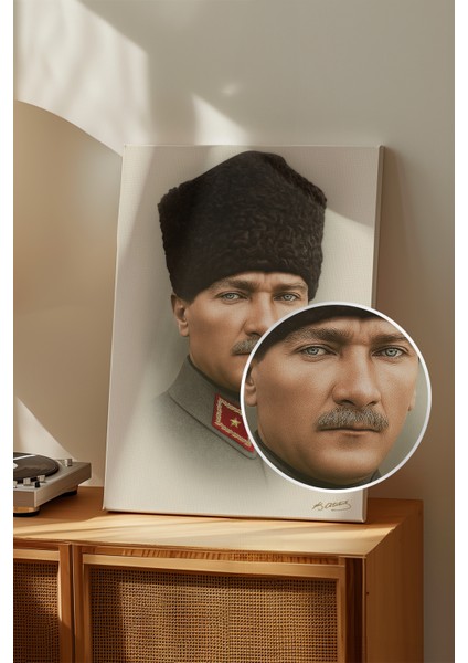 4K Ultra Yüksek Kalite Mustafa Kemal Atatürk - Kanvas Tablo K5 fırsatları