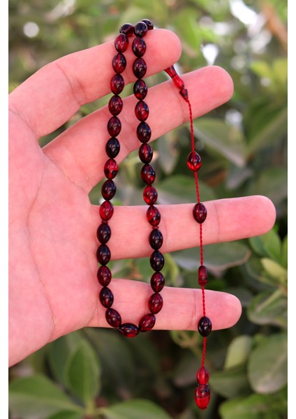 Hareli Kırmızı Siyah Arpa Kesim Özel Sistem Ateş Kehribar Tesbih 201024762 modelleri