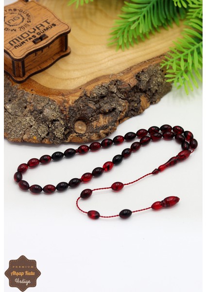 Hareli Kırmızı Siyah Arpa Kesim Özel Sistem Ateş Kehribar Tesbih 201024762 fırsatları