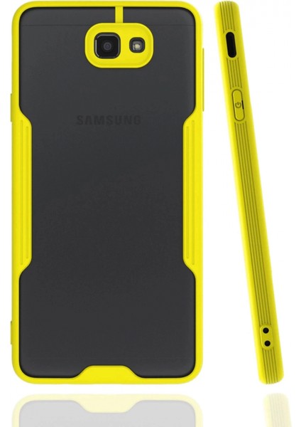 Samsung Galaxy J7 Prime Kılıf Platin Silikon - Sarı