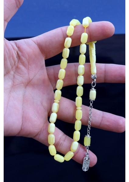 Sarı Renk Kapsül Kesim Damla Benzetmesi Beyrut Toz Kehribar Tesbih 10X6 mm fiyatları